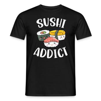 Sushi - Männer T-Shirt - Schwarz - Vorne - AI Model Male 178 light (178cm)