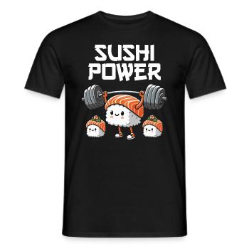 Sushi Essen Japan Nigiri Geschenk - Männer T-Shirt - Schwarz - Vorne - AI Model Male 178 light (178cm)