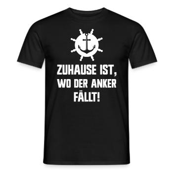 Zu Hause ist wo der Anker fällt - Männer T-Shirt - Schwarz - Vorne - AI Model Male 178 light (178cm)