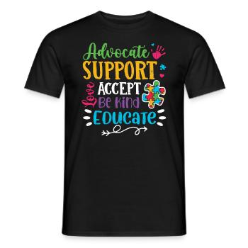 Autisme - T-shirt homme - noir - Devant - AI Model Male 178 light (178cm)