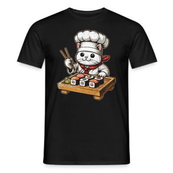Sushi - T-shirt homme - noir - Devant - AI Model Male 178 light (178cm)