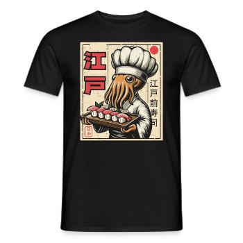 Sushi - Männer T-Shirt - Schwarz - Vorne - AI Model Male 178 light (178cm)