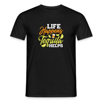 Tequila Sunrise Saufen Party Mexiko Geschenk - Männer T-Shirt - Schwarz - Vorne - AI Model Male 178 light (178cm)