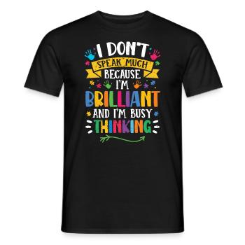Autisme - T-shirt homme - noir - Devant - AI Model Male 178 light (178cm)