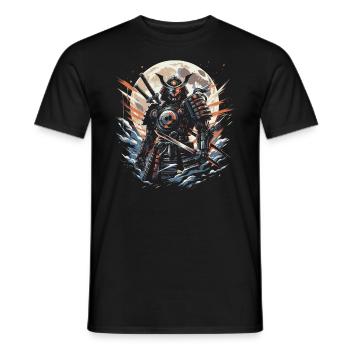 Samurai Ronin Sword Fighting Warrior Gift - Men's T-Shirt - black - Front - AI Model Male 178 light (178cm)