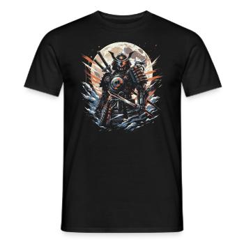 Samurai - Männer T-Shirt - Schwarz - Vorne - AI Model Male 178 light (178cm)