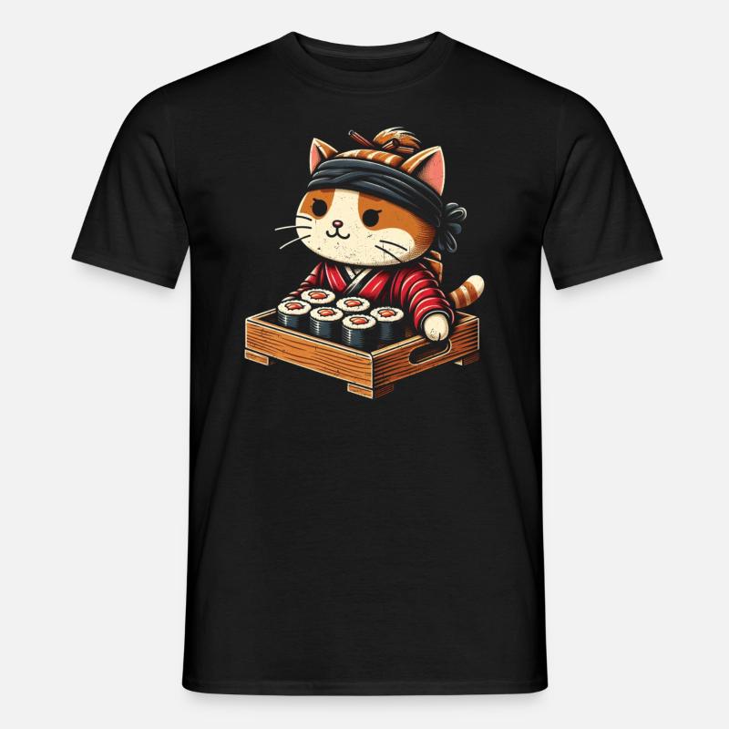 Sushi - Männer T-Shirt - Schwarz