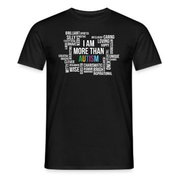 Autisme - T-shirt homme - noir - Devant - AI Model Male 178 light (178cm)