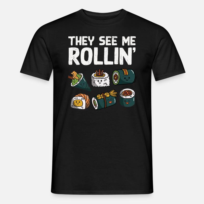 Sushi - Männer T-Shirt - Schwarz