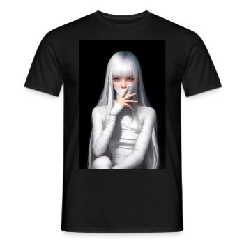 Frostige Stille - Männer T-Shirt - Schwarz - Vorne - AI Model Male 178 light (178cm)
