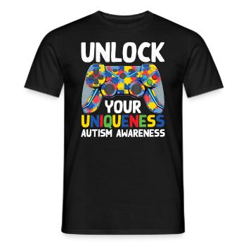 Autismus Awareness Day Autist Geschenk - Männer T-Shirt - Schwarz - Vorne - AI Model Male 178 light (178cm)