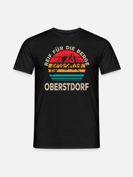 Oberstdorf Reif für die Berge - Männer T-Shirt - Schwarz