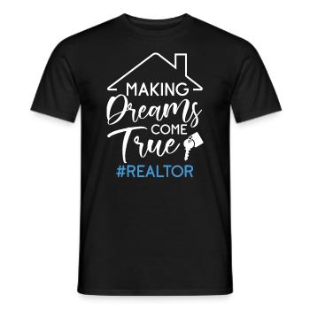 Agent immobilier Agent immobilier Cadeau d’agent immobilier - T-shirt homme - noir - Devant - AI Model Male 178 light (178cm)