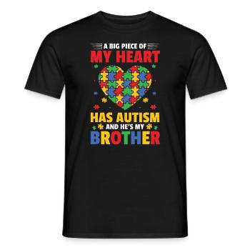 Journée de sensibilisation à l’autisme Cadeau autiste - T-shirt homme - noir - Devant - AI Model Male 178 light (178cm)