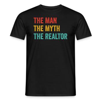 Agent immobilier Agent immobilier Cadeau d’agent immobilier - T-shirt homme - noir - Devant - AI Model Male 178 light (178cm)