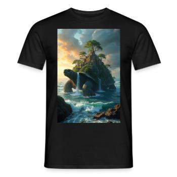 Schildkröten Atlantis - Männer T-Shirt - Schwarz - Vorne - AI Model Male 178 light (178cm)