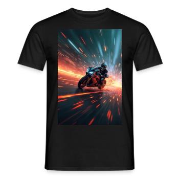 Der einsame Reiter - Männer T-Shirt - Schwarz - Vorne - AI Model Male 178 light (178cm)