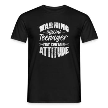 Adolescent - T-shirt homme - noir - Devant - AI Model Male 178 light (178cm)