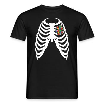 Journée de sensibilisation à l’autisme Cadeau autiste - T-shirt homme - noir - Devant - AI Model Male 178 light (178cm)
