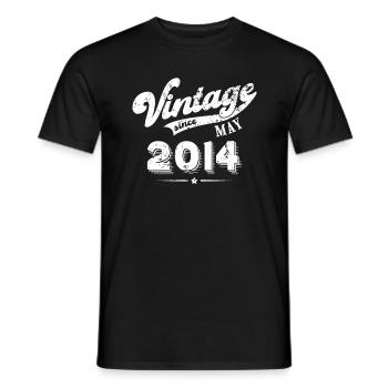 Millésime depuis Mai 2014 Cadeau d’anniversaire - T-shirt homme - noir - Devant - AI Model Male 178 light (178cm)