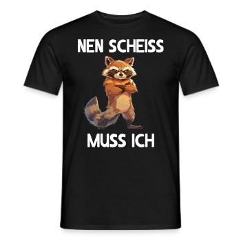 Raton laveur Forêt de raton laveur Nature Nen merde je dois - T-shirt homme - noir - Devant - AI Model Male 178 light (178cm)