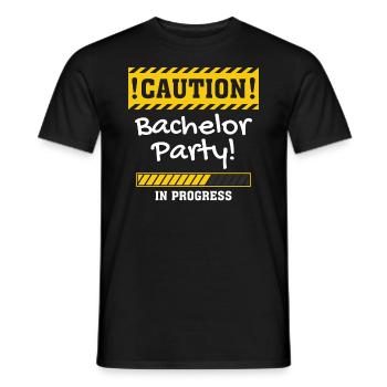 Enterrement de vie de jeune fille de garçon - T-shirt homme - noir - Devant - AI Model Male 178 light (178cm)