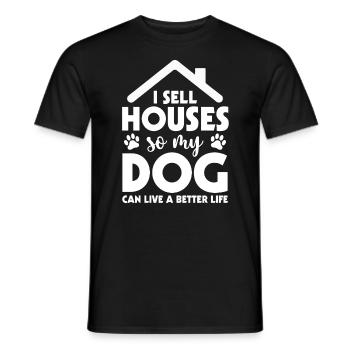 Agent immobilier Agent immobilier Cadeau - T-shirt homme - noir - Devant - AI Model Male 178 light (178cm)