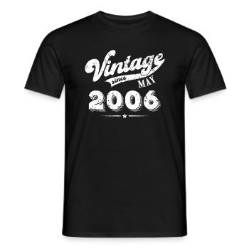 Vintage since May 2006 Geburtstag Geschenk - Männer T-Shirt - Schwarz - Vorne - AI Model Male 178 light (178cm)