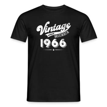 Vintage since December 1966 Geburtstag Geschenk - Männer T-Shirt - Schwarz - Vorne - AI Model Male 178 light (178cm)