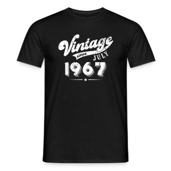 Vintage since July 1967 Geburtstag Geschenk - Männer T-Shirt - Schwarz - Vorne - AI Model Male 178 light (178cm)