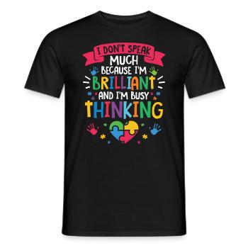Journée de sensibilisation à l’autisme Cadeau autiste - T-shirt homme - noir - Devant - AI Model Male 178 light (178cm)