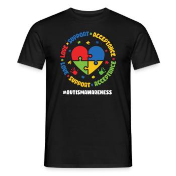 Autismus Awareness Day Autist Geschenk - Männer T-Shirt - Schwarz - Vorne - AI Model Male 178 light (178cm)