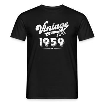 Vintage since June 1959 Geburtstag Geschenk - Männer T-Shirt - Schwarz - Vorne - AI Model Male 178 light (178cm)