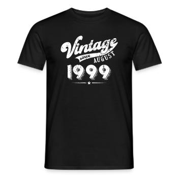 Vintage since August 1999 Geburtstag Geschenk - Männer T-Shirt - Schwarz - Vorne - AI Model Male 178 light (178cm)