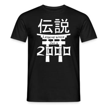 Legend since July 2000 Birthday Gift - Men's T-Shirt - black - Front - AI Model Male 178 light (178cm)