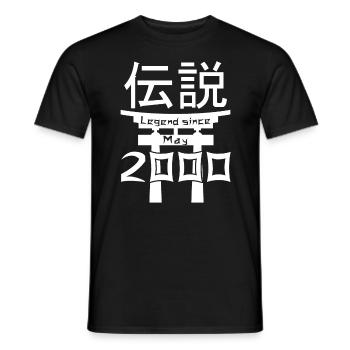 Légende depuis mai 2000 Cadeau d’anniversaire - T-shirt homme - noir - Devant - AI Model Male 178 light (178cm)