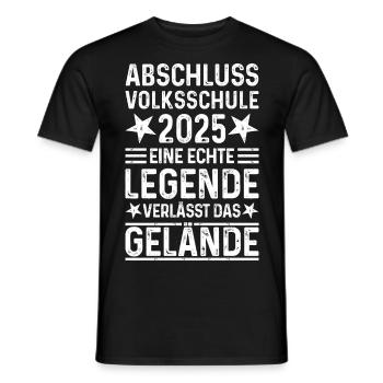 Abschluss 2025 Volksschule - Männer T-Shirt - Schwarz - Vorne - AI Model Male 178 light (178cm)