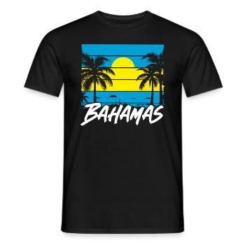Bahamas Caribbean Island Atlantic Summer Gift - Men's T-Shirt - black - Front - AI Model Male 178 light (178cm)