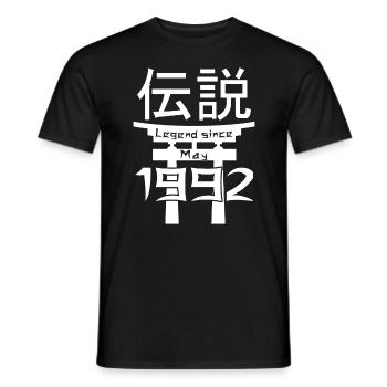 Legend since May 1992 Birthday Gift - Men's T-Shirt - black - Front - AI Model Male 178 light (178cm)