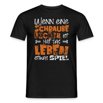 WENN EINE SCHRAUBE LOCKER IST hat das Leben Spiel - Männer T-Shirt - Schwarz - Vorne - AI Model Male 178 light (178cm)