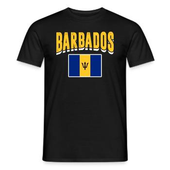 Barbados Caribbean Bajan Holiday Gift - Men's T-Shirt - black - Front - AI Model Male 178 light (178cm)