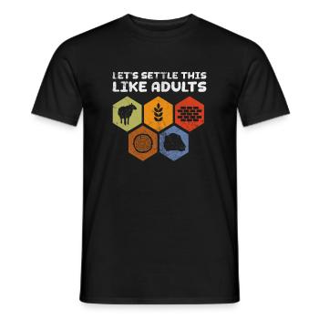 board game - Men's T-Shirt - black - Front - AI Model Male 178 light (178cm)