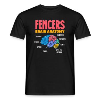 Fencing Sword Sabre Epee Fencing Gift - Men's T-Shirt - black - Front - AI Model Male 178 light (178cm)