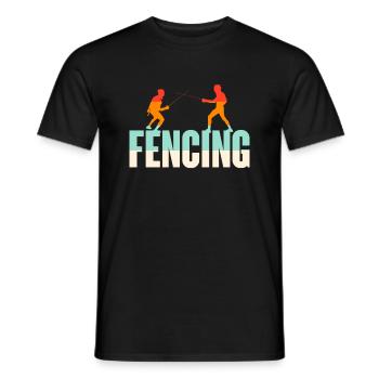 Fencing Sword Sabre Epee Fencing Gift - Men's T-Shirt - black - Front - AI Model Male 178 light (178cm)
