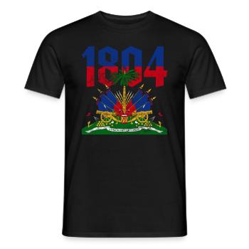 Haiti - Männer T-Shirt - Schwarz - Vorne - AI Model Male 178 light (178cm)