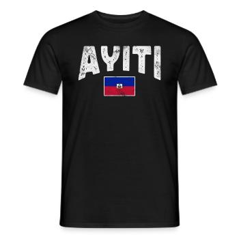 Haiti - Männer T-Shirt - Schwarz - Vorne - AI Model Male 178 light (178cm)