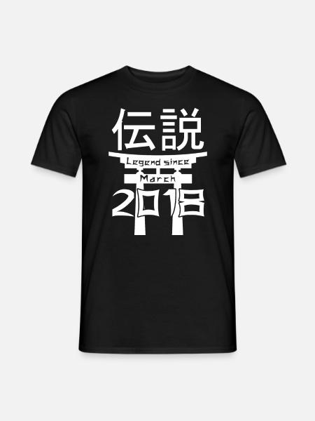Legend since March 2018 Birthday Gift - Men's T-Shirt - black