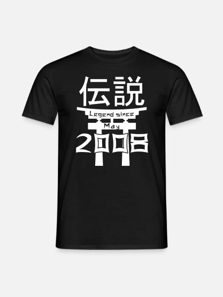 Legend since May 2008 Birthday Gift - Men's T-Shirt - black
