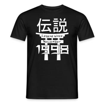 Legend since November 1998 Birthday Gift - Men's T-Shirt - black - Front - AI Model Male 178 light (178cm)