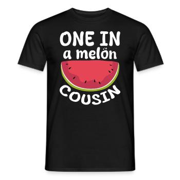 Pastèque cousin melon d’été cadeau de fruits d’été - T-shirt homme - noir - Devant - AI Model Male 178 light (178cm)
